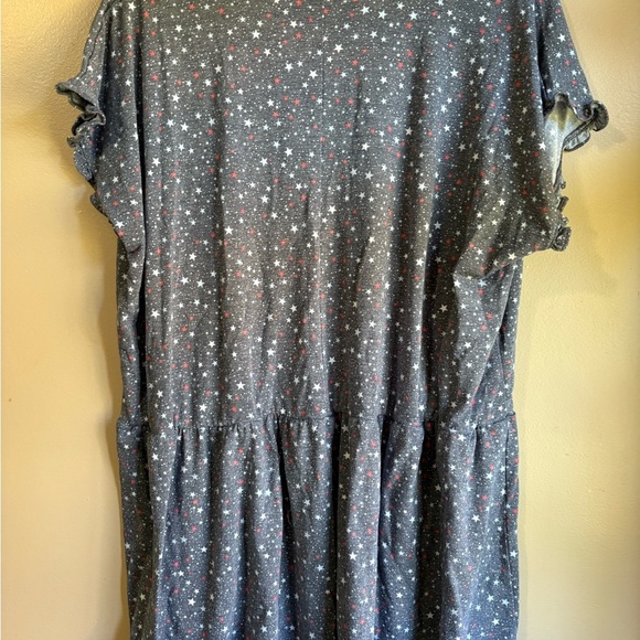 Lane Bryant Charcoal Starry V-Neck Blouse - Picture 3 of 3